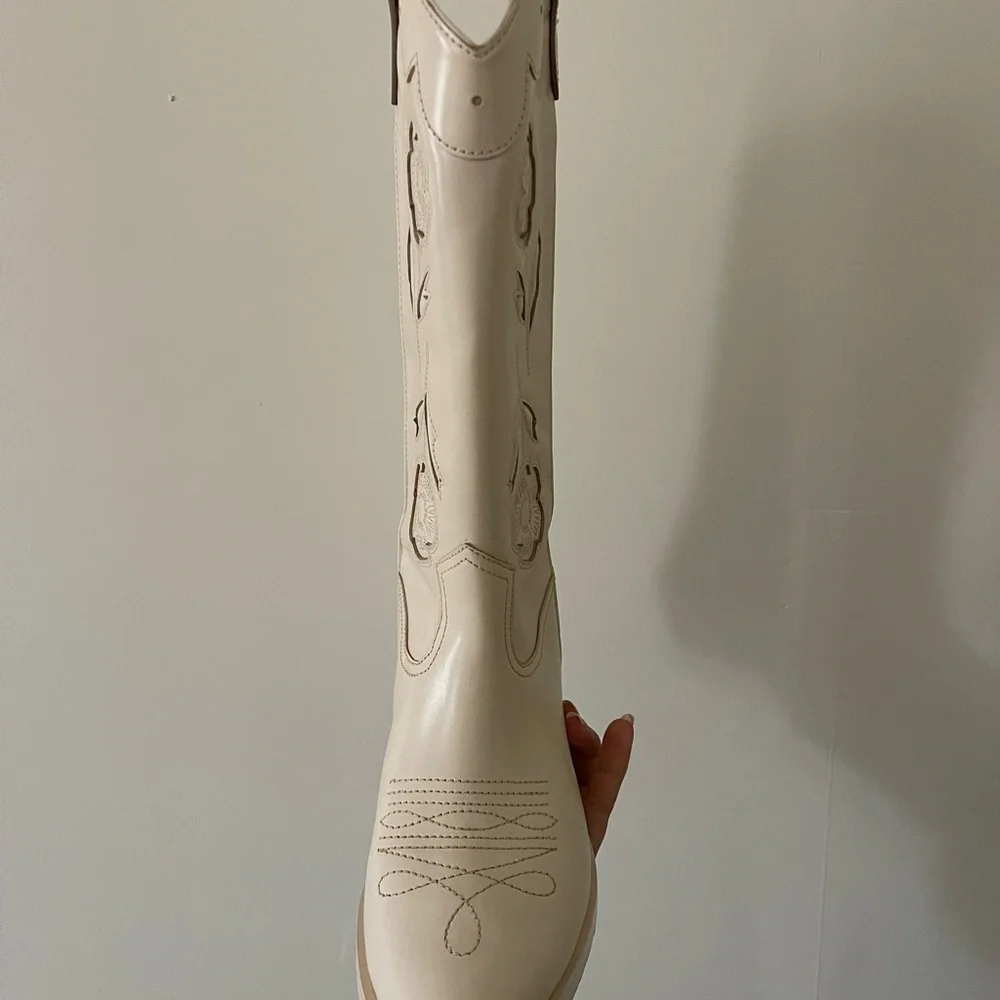 Coach Aria Chalk Floral Embroidered Women's Boots - Picture 8 of 8